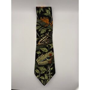 Vintage 1996 Marc Dennis Endangered Species Silk Tie Bruces Rainforest Frogs